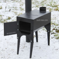 Эффективная стальная печь-буржуйка Дарума для отопления и приготовления