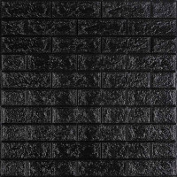 3D панель самоклеющаяся 700x770x3мм кирпич Черный (019-3) SW-00000584