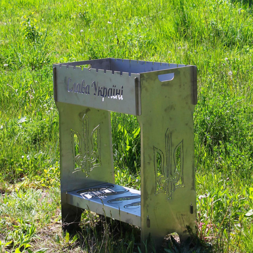 Мангал разборной высокий из нержавеющей стали на 10 шампуров 2425829596