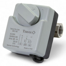 201156 2-ходовий кульовий клапан н/з 3/4" DN20 з нержавіючої сталі з електроприводом Tervix Pro Line ORC