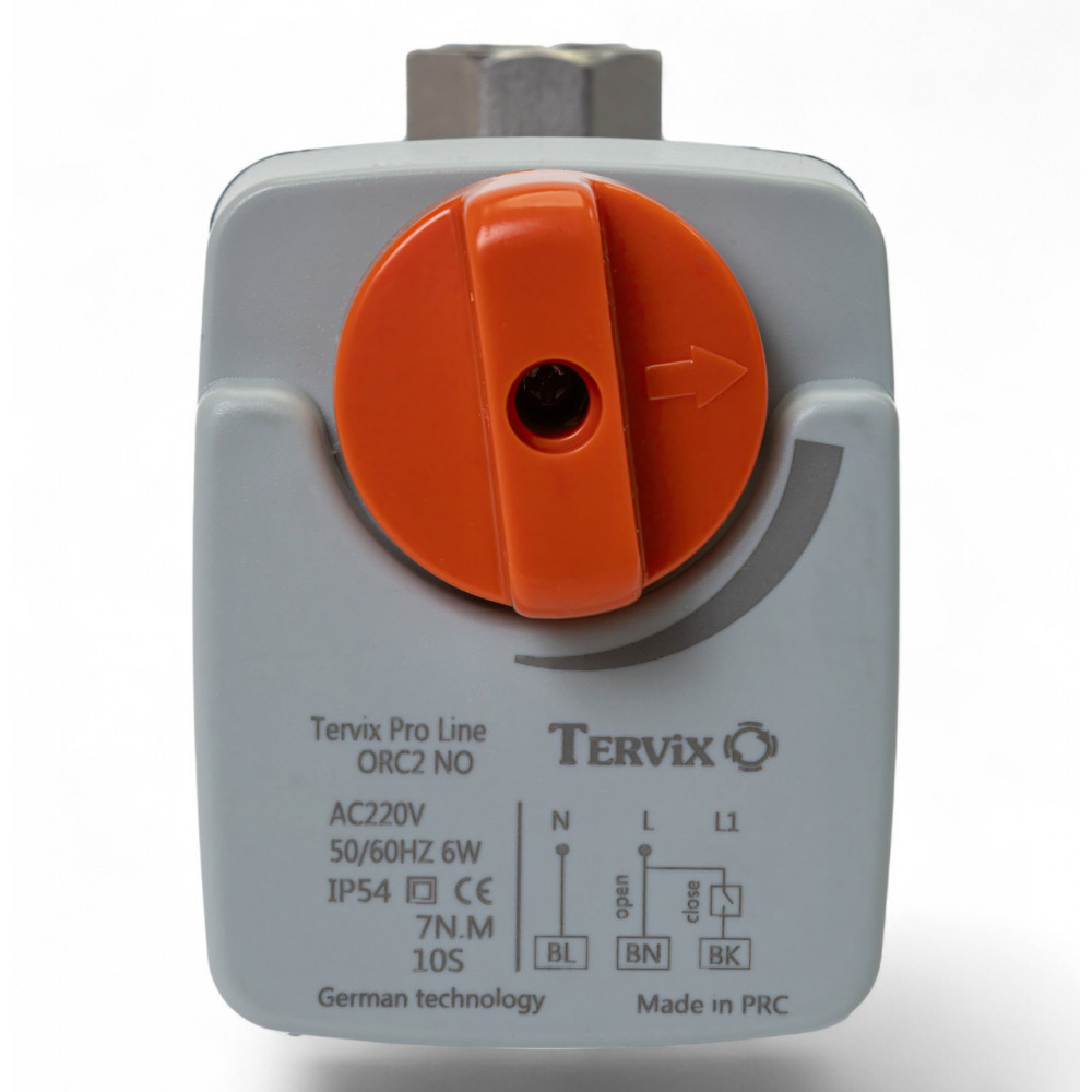 201171 2-ходовий кульовий клапан н/в 1/2" DN15 з електроприводом, нерж. сталь Tervix Pro Line ORC2 201171