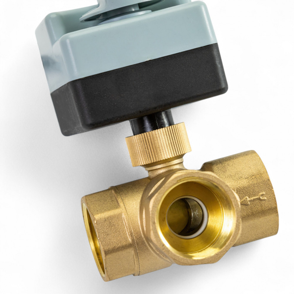 202112 3-ходовий кульовий клапан н/в 1/2" DN15 з електроприводом Tervix Pro Line ORC 3-way 202112