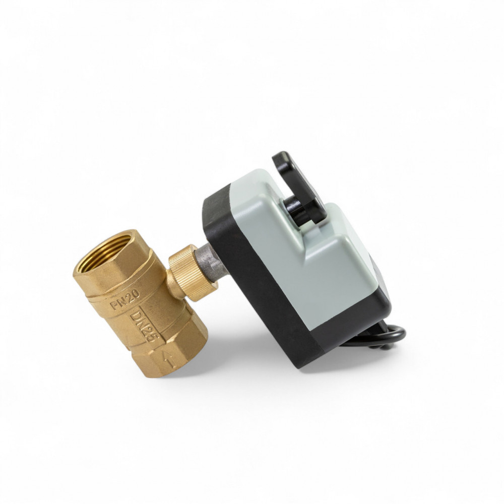 205132 2-ходовий кульовий клапан н/з 1" DN25 з самозворотним електроприводом Tervix Pro Line ZERG 205132