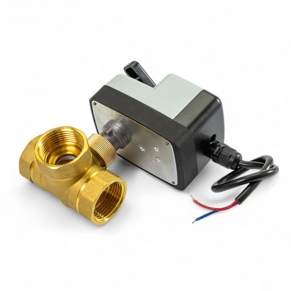 206122 3-ходовий зонний клапан н/в 3/4" DN20 з самозворотним електроприводом Tervix Pro Line ZERG 206122