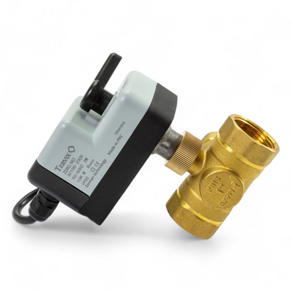 206122 3-ходовий зонний клапан н/в 3/4" DN20 з самозворотним електроприводом Tervix Pro Line ZERG 206122