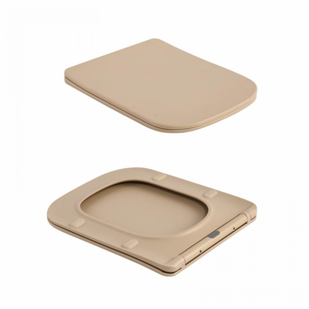 Унітаз підвісний Qtap Tern Ultra Quiet 520×345×325 мм, Beige, з сидінням Slim Duroplast / Soft-close / Quick Release QTTER26SB49001 SD00055125