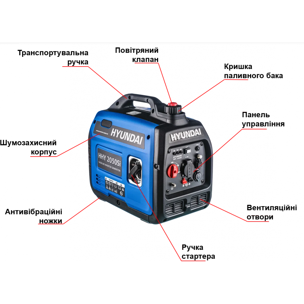 Генератор інверторний Hyundai HHY 2050Si HHY 2050Si