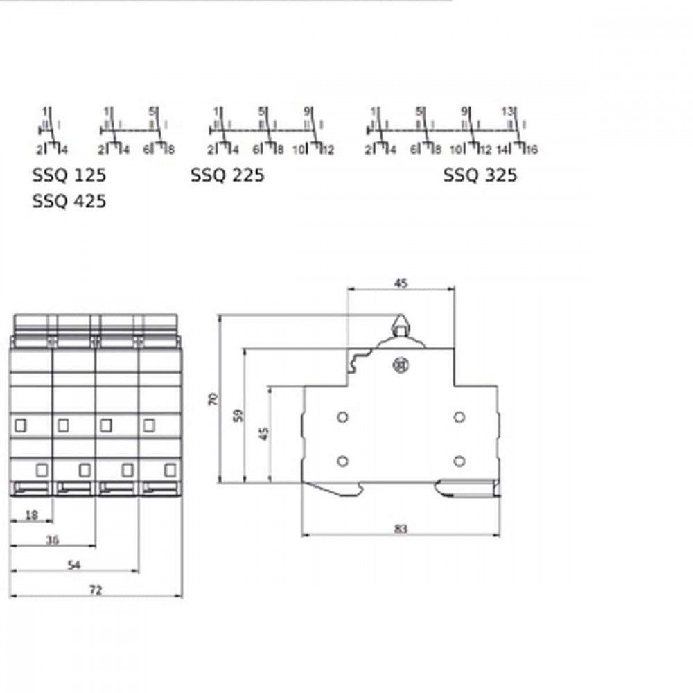 Перемикач навантаження ETI SSQ 240 “1-0-2”, 2p 40A 2115757