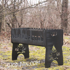 Мангал розбірний з індивідуальним гравіюванням - на подарунок