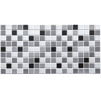 Декоративная ПВХ панель 960х480х4мм Черно-белая мозаика SW-00001432