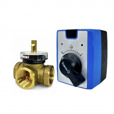 293412 Комплект 3-ходовий змішувальний клапан RMV DN25 Rp1" Tervix  + Привід електричний 3-точки / 2-точки AMV