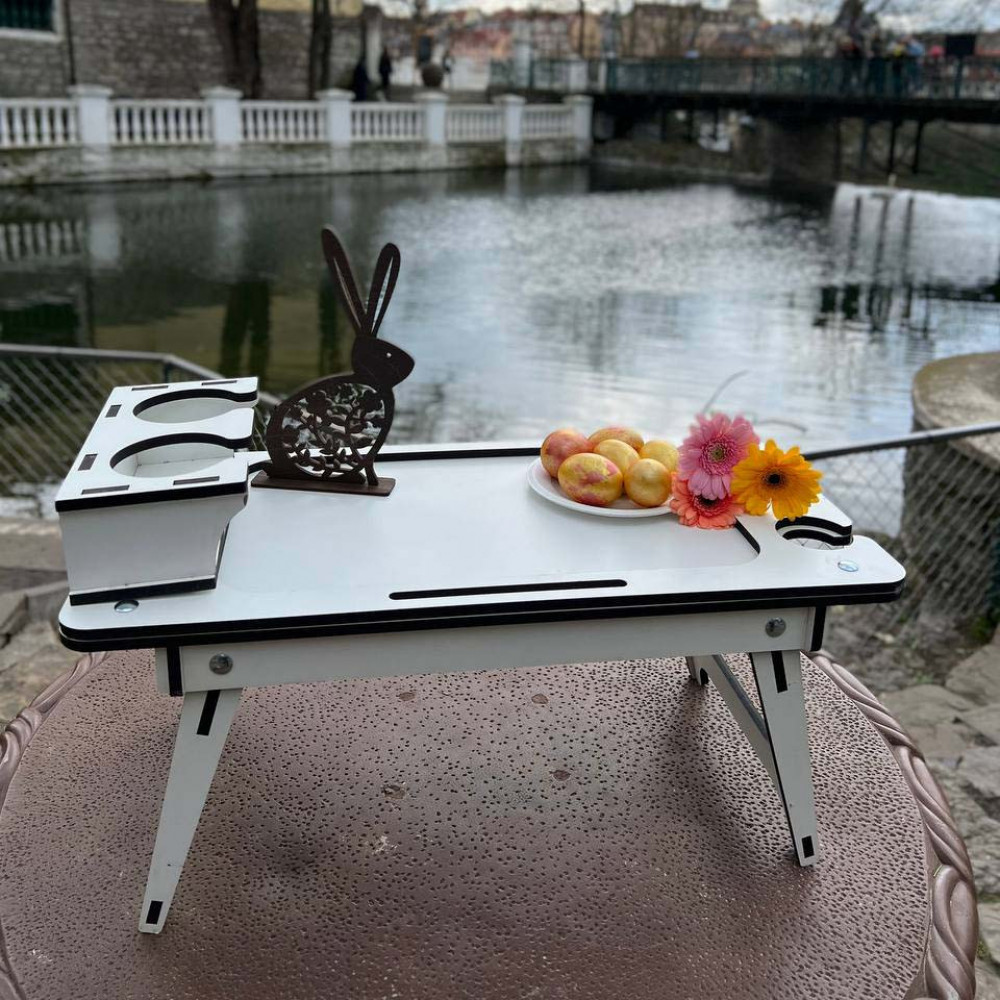 Белый столик-поднос для завтраков SP00710