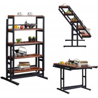 Стол-стеллаж трансформер, орех