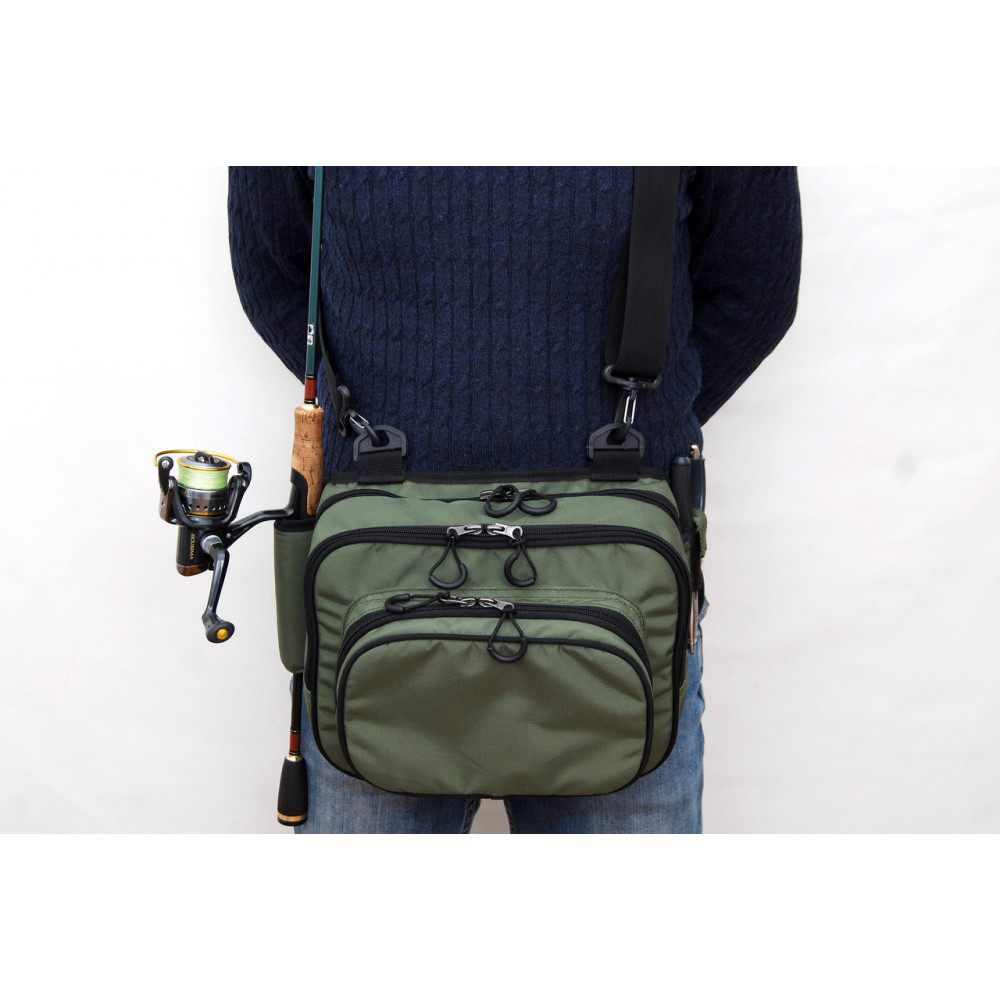 Сумка спінінгіста поясна + плече, посилена, непромокальна ГОРИЗОНТ- 7