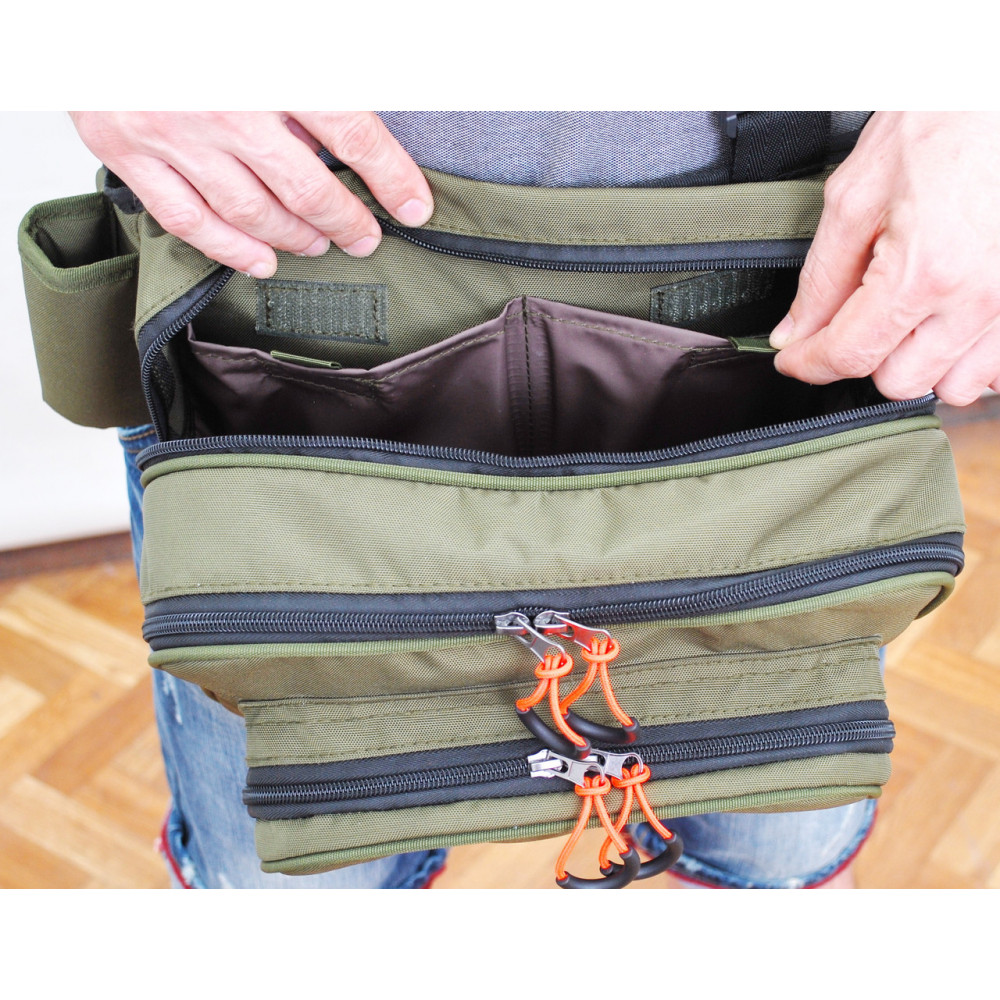 Сумка спінінгіста поясна + плече, посилена, непромокальна ГОРИЗОНТ- 7