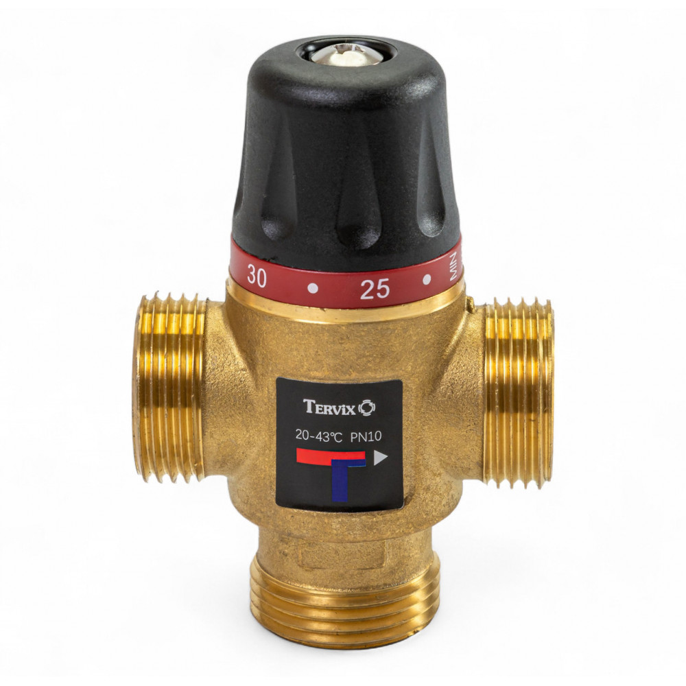 312231 Термостатичний змішувальний клапан Tervix Pro Line TMV, G1" діапазон темп. 20-43C, Kvs 2,5 312231
