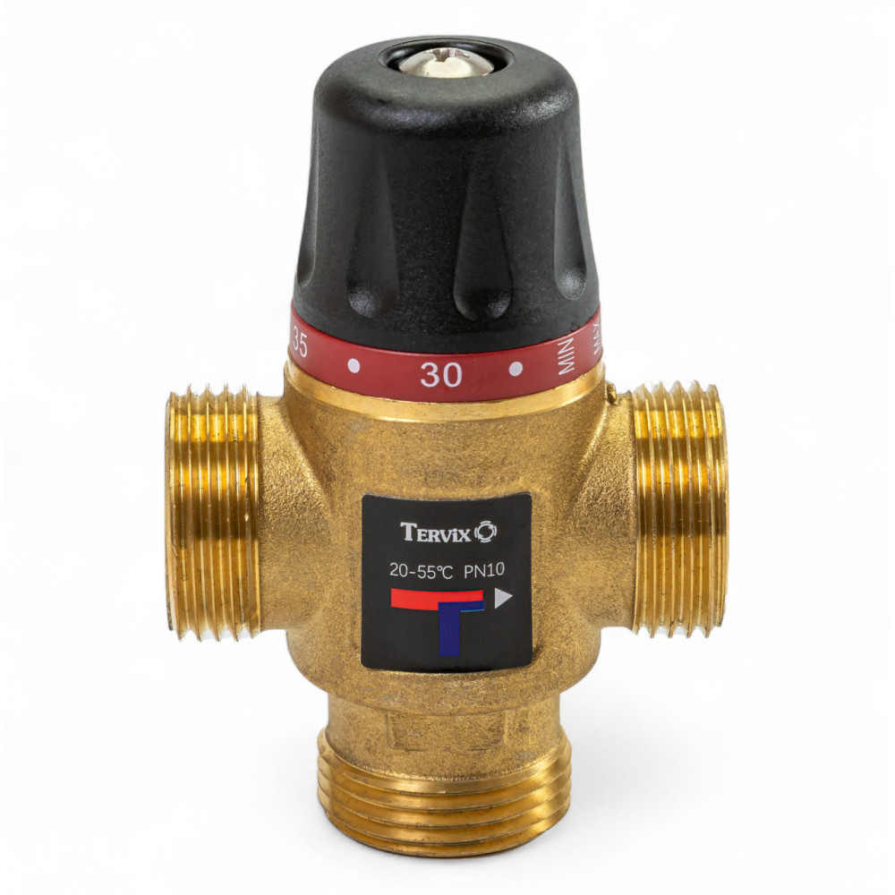 312232 Термостатичний змішувальний клапан Tervix Pro Line TMV, G1" діапазон темп. 20-55C, Kvs 2,5 312232