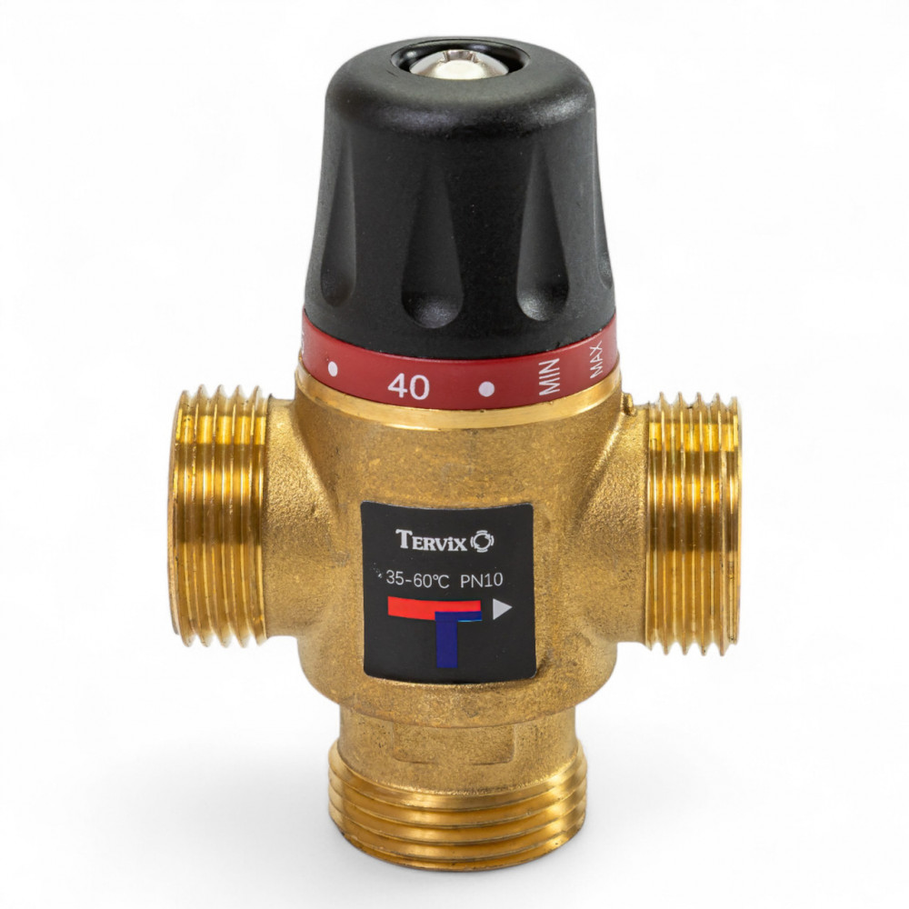 312233 Термостатичний змішувальний клапан Tervix Pro Line TMV, G1" діапазон темп. 35-60C, Kvs 2,5 312233