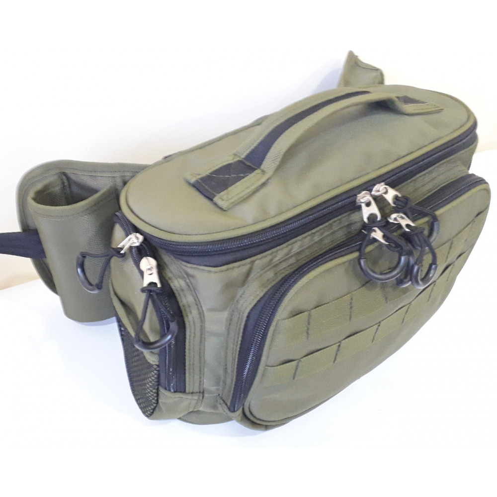 Сумка спінінгіста поясна + плече, посилена, непромокальна ГОРИЗОНТ- 9