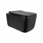 Унітаз підвісний Qtap Gemini Ultra Quiet 485×340×350 мм, Matt Black, з сидінням Slim Duroplast / Soft-close / Quick Release QTGEM28BLM50505 SD00056629