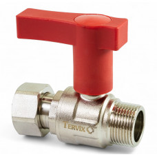 337222 Кран кульовий з американкою  для гарячої води (червоний), 3/4'', латунь, Tervix Pro Line  WD