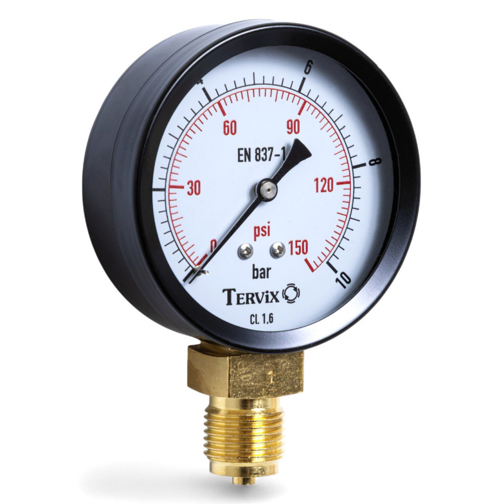 355113 манометр Tervix Pro Line 50 0-10 бар 1/4" рад. 355113