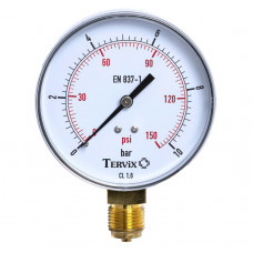 355313 манометр Tervix Pro Line 80 0-10 барів 1/2" радий.