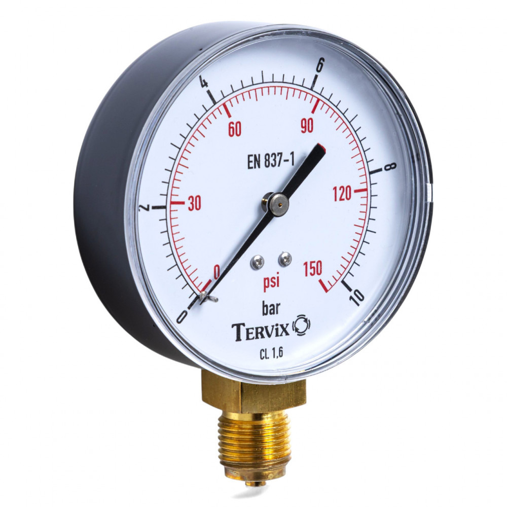 355414 манометр Tervix Pro Line 100 0-16 барів 1/2" радий. 355414
