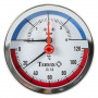357816 термоманометр Tervix Pro Line 80/0-4 бар, 0-120 С аксіальний, з монтажним клапаном 1/2" 357816