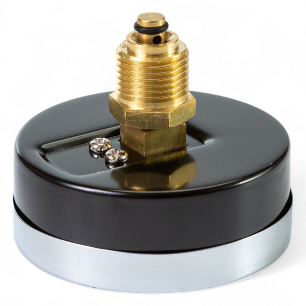 357817 термоманометр Tervix Pro Line 80/0-6 бар, 0-120 С аксіальний, з монтажним клапаном 1/2" 357817