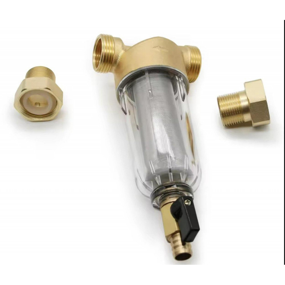 364012 Фільтр самопромивний із редуктором 1/2", прозора колба, Tervix Pro Line WD 364012