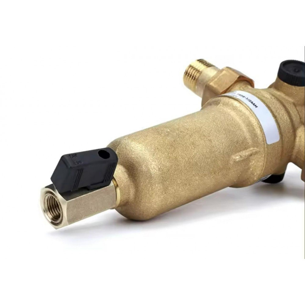 365012 Фільтр самопромивний із редуктором 1/2", латунна колба, Tervix Pro Line WD 365012