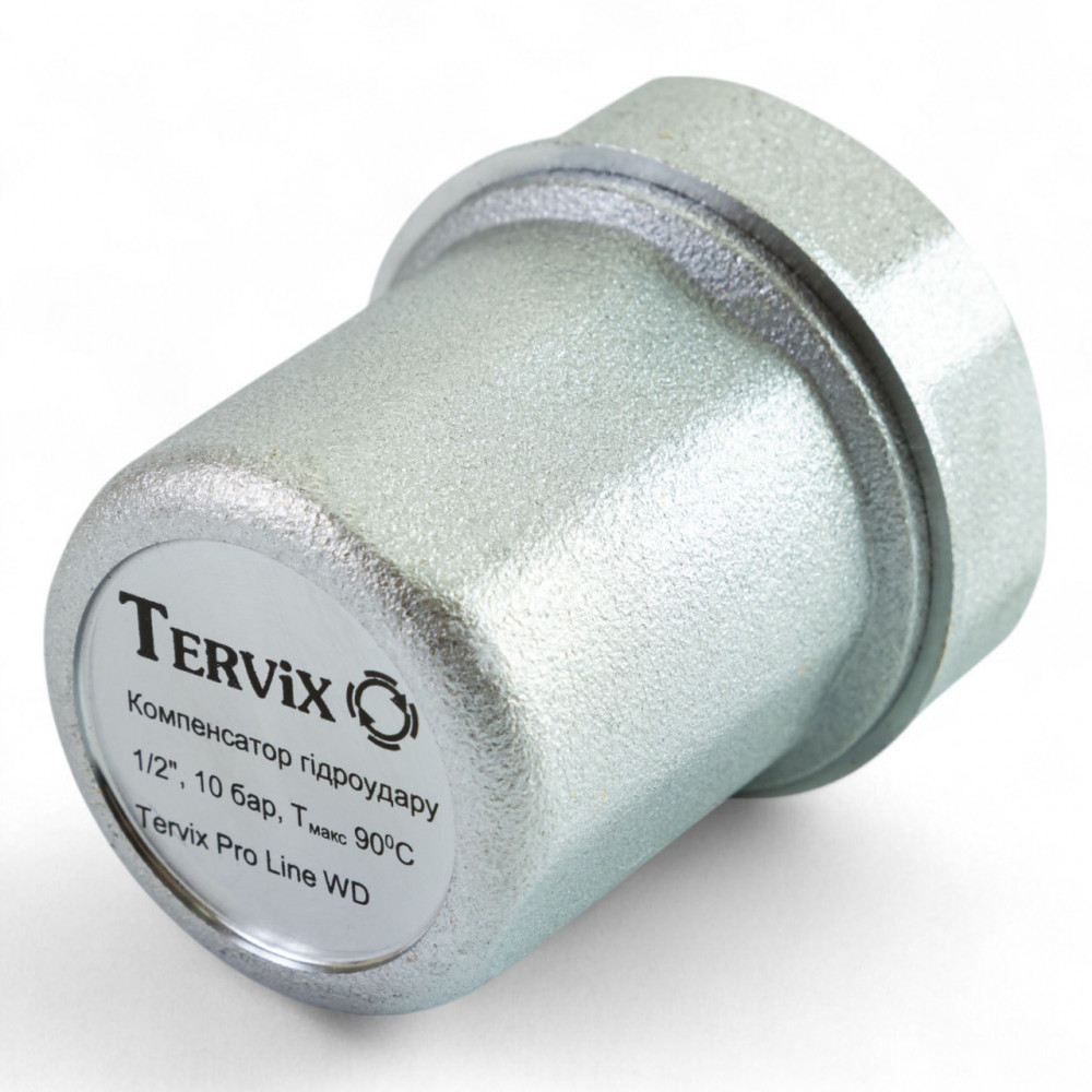 384012 Компенсатор гідроудару 1/2", 10 барів, латунь, Tervix Pro Line WD 384012