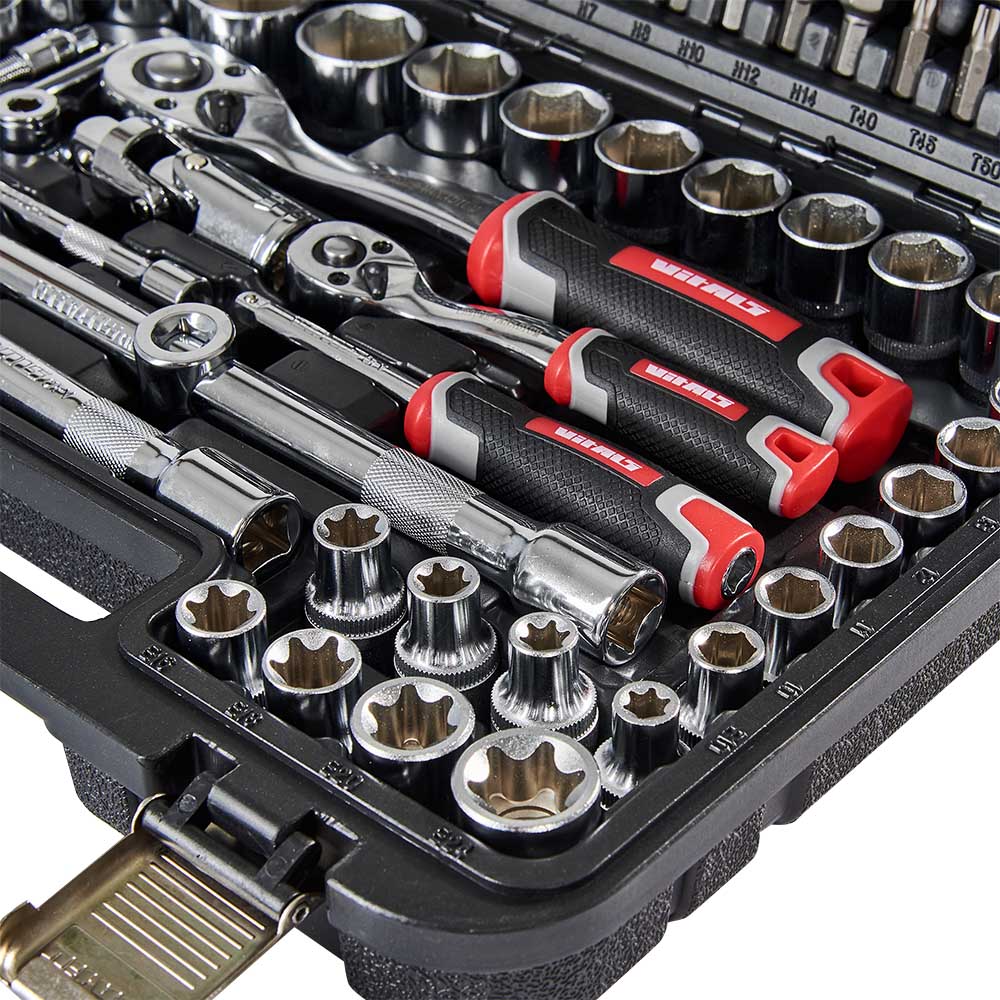 Набір головок торцевих 1/4″ та 1/2″ 111 предметів Vitals Master Impact + Superlock 000186169