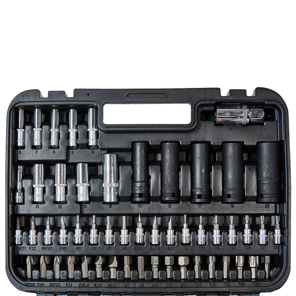 Набір головок торцевих 1/4″ та 1/2″ 111 предметів Vitals Master Impact + Superlock 000186169