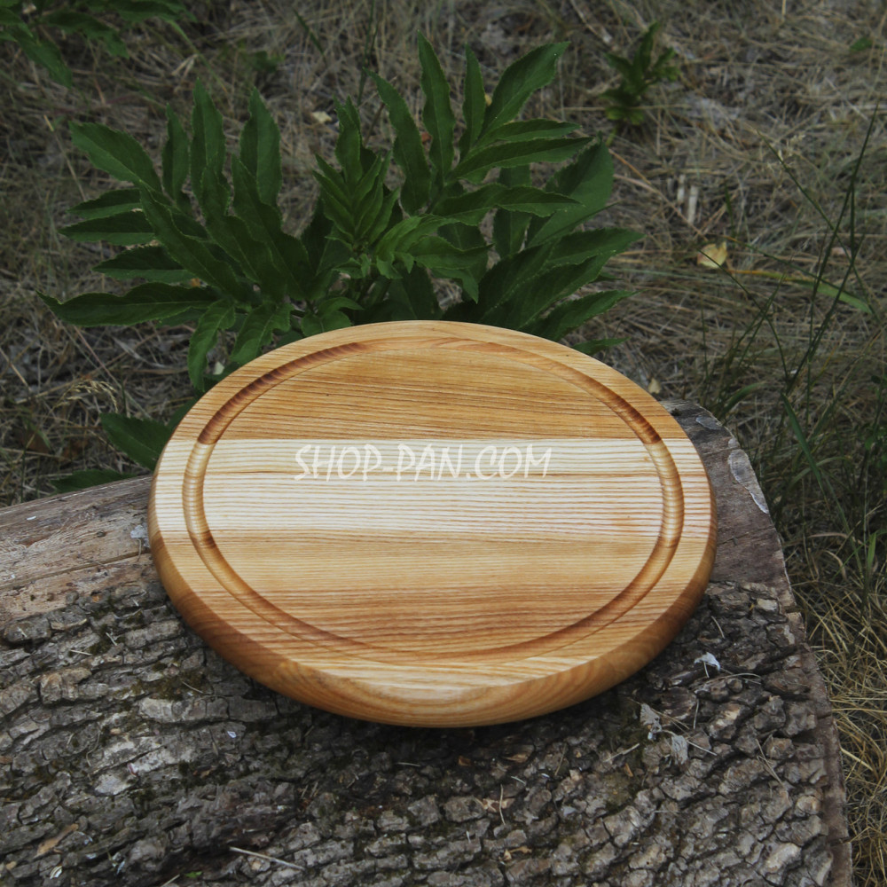 Кухонна дошка для подачі страв 30 см, кругла, двостороння 2425829465