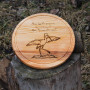 Кухонная доска круглая с гравировкой - Мечтай, работай, достигай! 2425825622