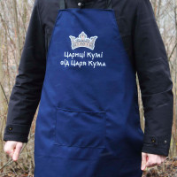 Фартух темно-синий (саржа) з вашим принтом