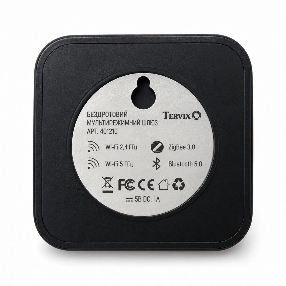 401210 Бездротовий мультирежимний шлюз Tervix Pro Line ZigBee Gateway, 2,4 / 5 Гц, чорний 401210