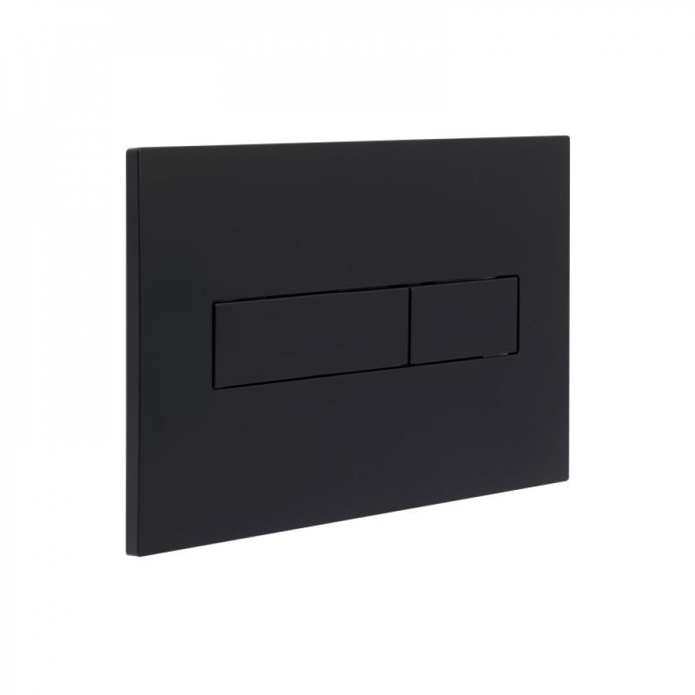 Клавіша змиву Qtap Standard 152x236x28 мм, Matt Black, лінійна QTSTD164BLM49473 SD00055597
