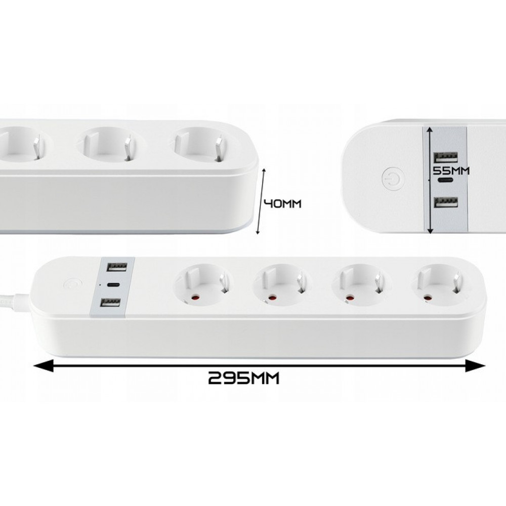 423421 Розумний подовжувач Tervix Pro Line WiFi Power Strip 423421