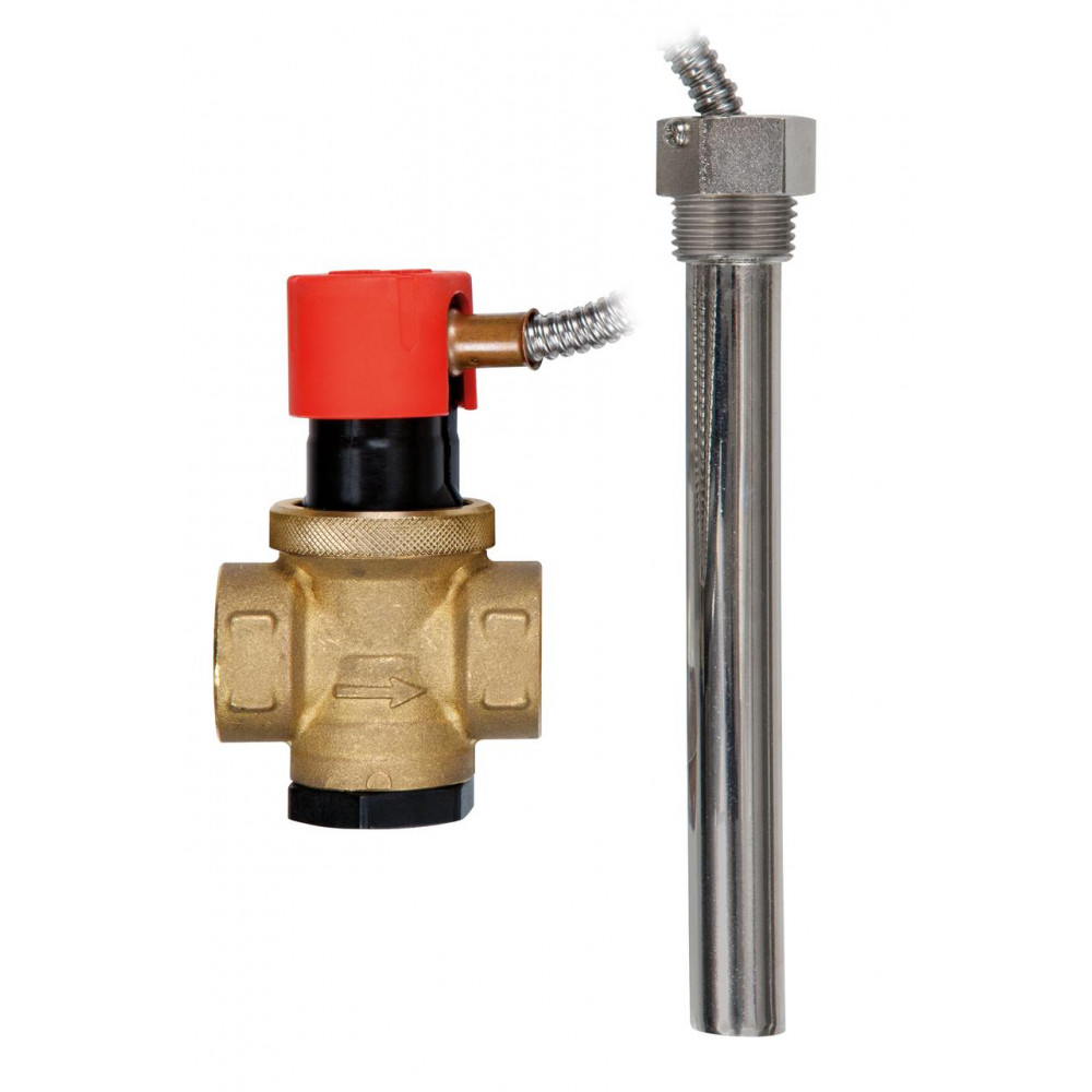 4241500 Клапан для захисту твердопаливних котлів від перегріву TAS G3/4", капілляр 1,3м 4241500