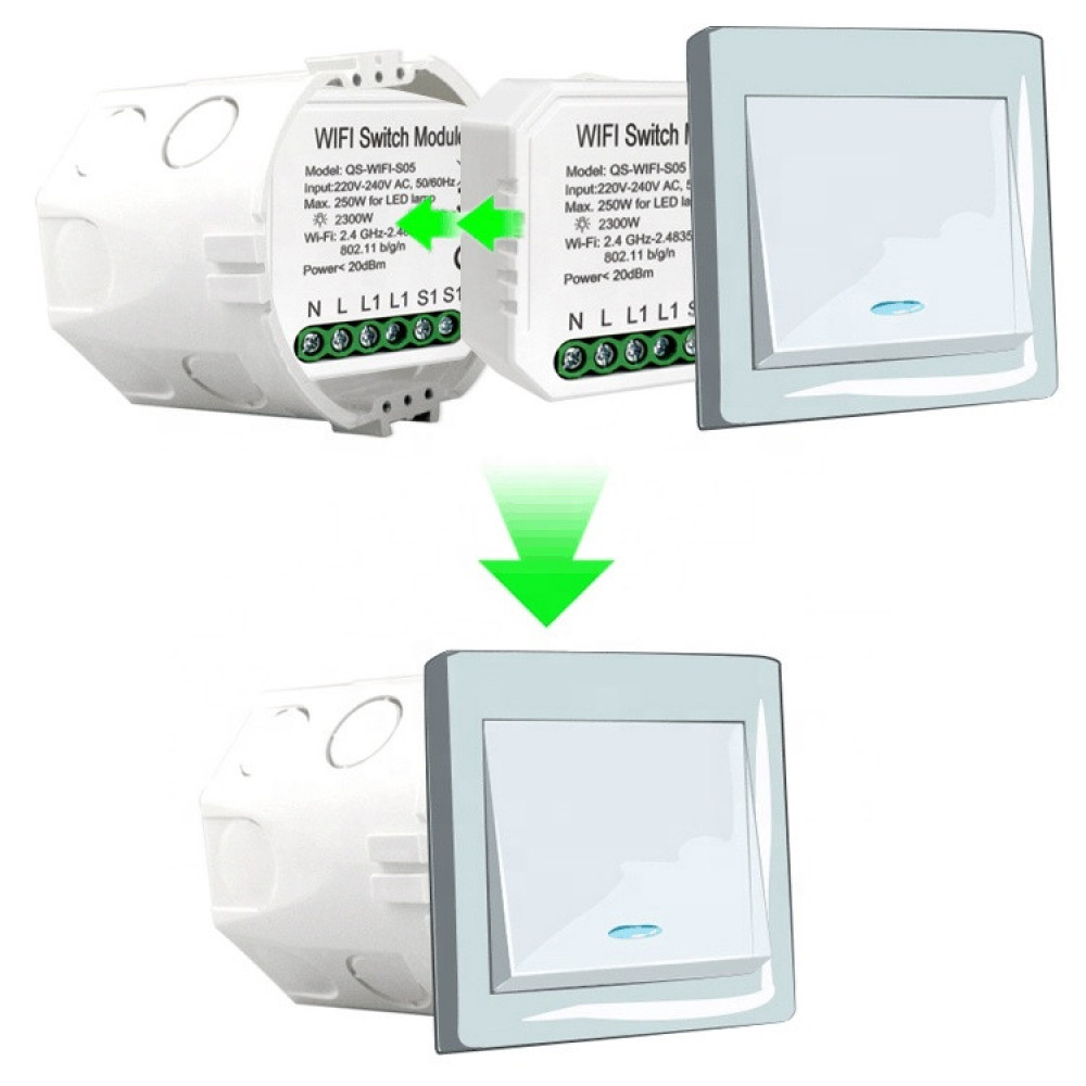 432421 Розумний вимикач Tervix Pro Line WiFi Switch (1 клавіша / розетка) 432421