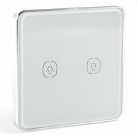 433031 Умная сенсорная кнопка-выключатель Tervix Pro Line ZigBee Touch Switch (2 клавиши) на батаре.