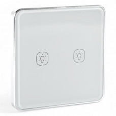 433031 Розумна сенсорна кнопка-вимикач Tervix Pro Line ZigBee Touch Switch (2 клавіші), на батар.