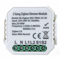436121 Умный выключатель - регулятор Tervix Pro Line ZigBee Dimmer (2 клавиши)