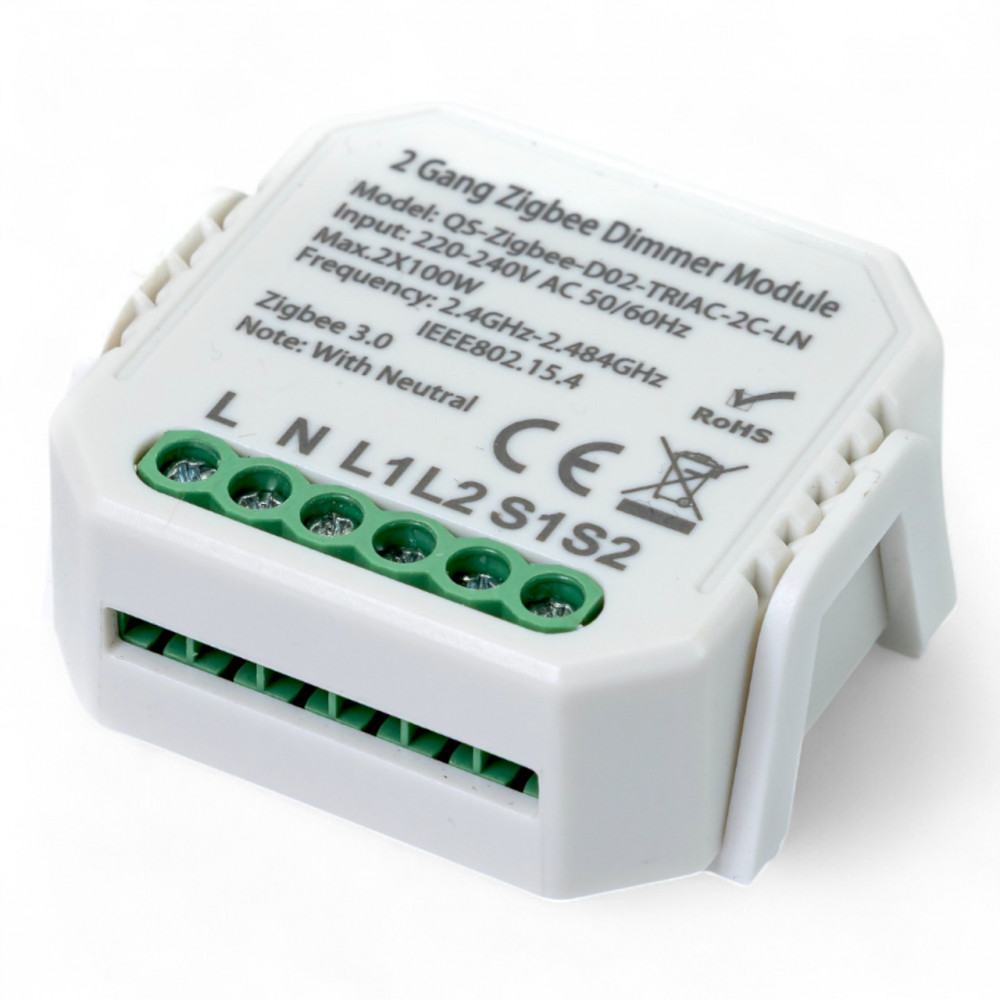 436121 Розумний вимикач - регулятор Tervix Pro Line ZigBee Dimmer (2 клавіші) 436121