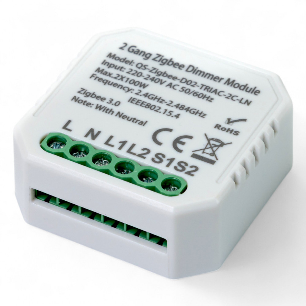 436121 Розумний вимикач - регулятор Tervix Pro Line ZigBee Dimmer (2 клавіші) 436121