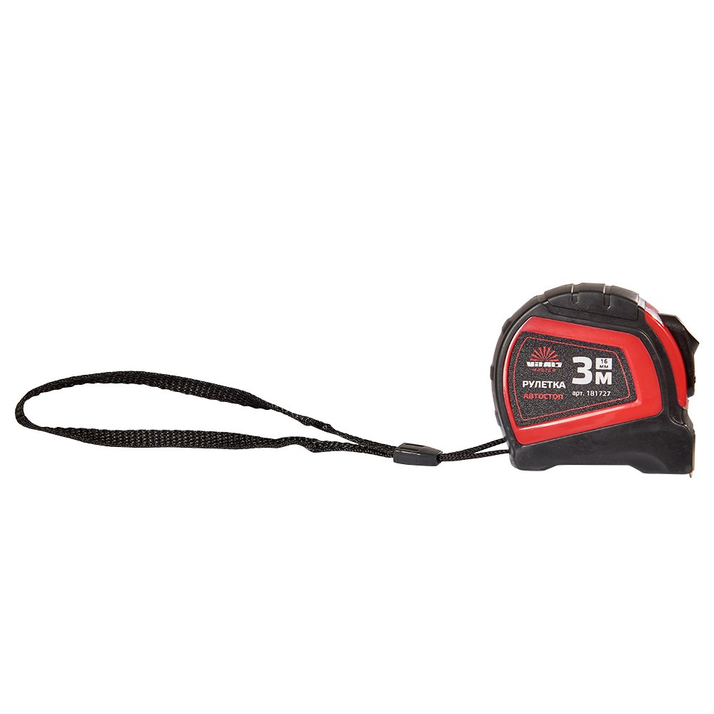 Рулетка 3 м × 16 мм автостоп Vitals Master 000181727