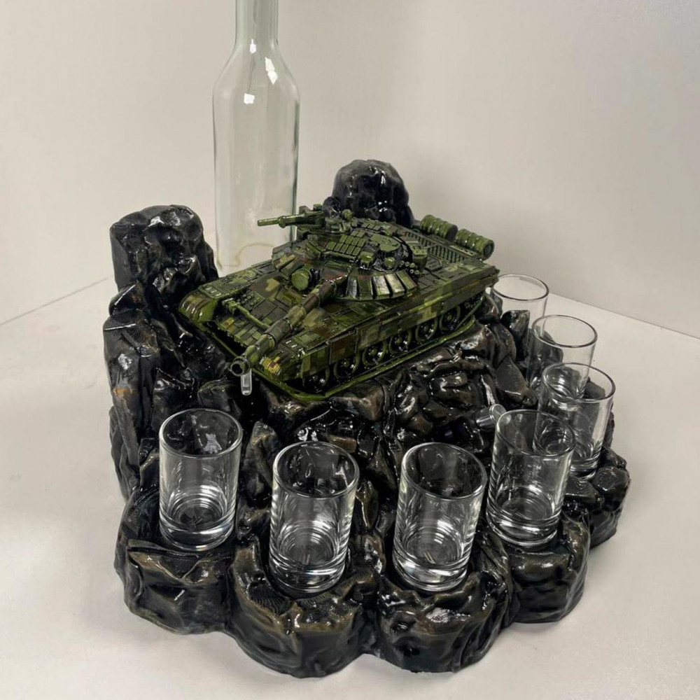 Автоматичний наливатор Танк Т-72 зі стелою на 7 чарок (3D-друк) SP31247